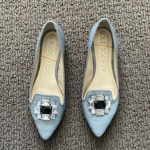 Sole Society Jeweled Pointed Toe Flat